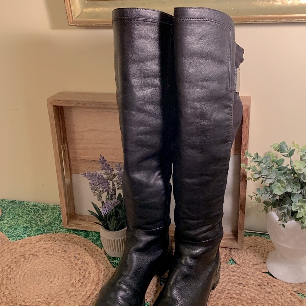 Vince Camuto Black Over the Knee Boots Sleek and Versatile - Picture 3 of 15
